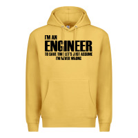 Antique Gold i'm an engineering Premium Hoodie - artisFamous