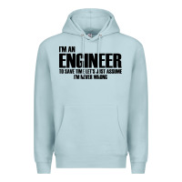Blue Mist i'm an engineering Premium Hoodie - artisFamous