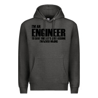 Charcoal Heather i'm an engineering Premium Hoodie - artisFamous