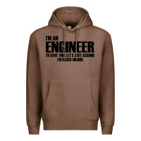Chestnut i'm an engineering Premium Hoodie - artisFamous