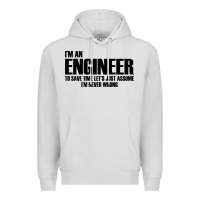 Dove Grey i'm an engineering Premium Hoodie - artisFamous