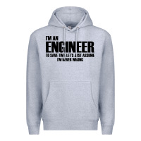 Heather Grey i'm an engineering Premium Hoodie - artisFamous