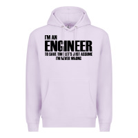 Lilac i'm an engineering Premium Hoodie - artisFamous