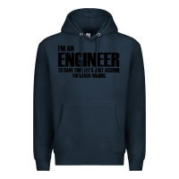 Navy i'm an engineering Premium Hoodie - artisFamous