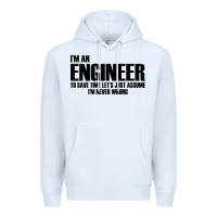 White i'm an engineering Premium Hoodie - artisFamous