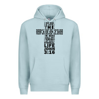Blue Mist John 3:16 Bible Verse Cool Christian Church Shirts Christianity Premium Hoodie - artisFamous