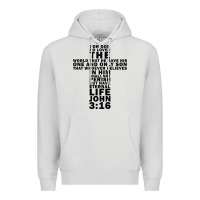 Dove Grey John 3:16 Bible Verse Cool Christian Church Shirts Christianity Premium Hoodie - artisFamous