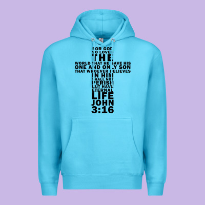 John 3:16 Bible Verse Cool Christian Church Shirts Christianity Premium Hoodie Designed By Artisfamous