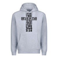 Heather Grey John 3:16 Bible Verse Cool Christian Church Shirts Christianity Premium Hoodie - artisFamous