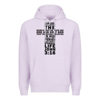 Lilac John 3:16 Bible Verse Cool Christian Church Shirts Christianity Premium Hoodie - artisFamous