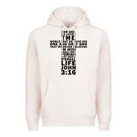Pale Pink John 3:16 Bible Verse Cool Christian Church Shirts Christianity Premium Hoodie - artisFamous