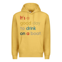 Antique Gold it's a good day to drink on a boat Premium Hoodie - artisFamous