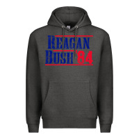 Charcoal Heather reagan bush '84 Premium Hoodie - artisFamous