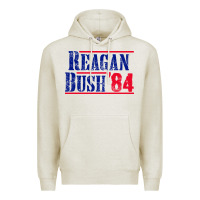 Oatmeal Heather reagan bush '84 Premium Hoodie - artisFamous