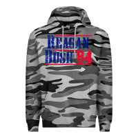 Slate Camo reagan bush '84 Premium Hoodie - artisFamous