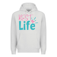 Dove Grey best life Premium Hoodie - artisFamous