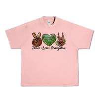 Salmon Peace Love Orangutan Urban Heavy Tee - LillyAllenDesigns