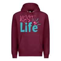 Burgundy best life Premium Hoodie - artisFamous