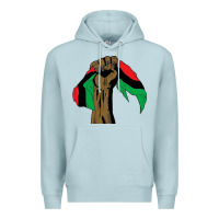 Blue Mist black power african license Premium Hoodie - artisFamous