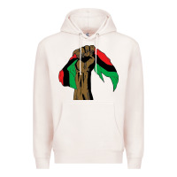 Pale Pink black power african license Premium Hoodie - artisFamous