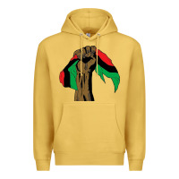 Antique Gold black power african license Premium Hoodie - artisFamous