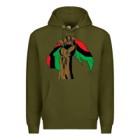 Army Green black power african license Premium Hoodie - artisFamous