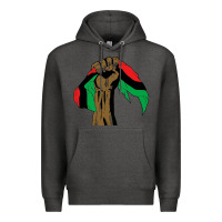 Charcoal Heather black power african license Premium Hoodie - artisFamous