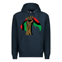 Navy black power african license Premium Hoodie - artisFamous