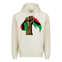 Oatmeal Heather black power african license Premium Hoodie - artisFamous