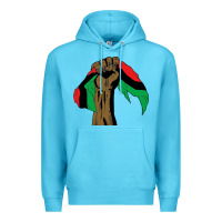 Ocean Blue black power african license Premium Hoodie - artisFamous