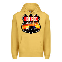 Antique Gold HOT ROD GARAGE CAR Premium Hoodie - artisFamous