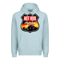 Blue Mist HOT ROD GARAGE CAR Premium Hoodie - artisFamous