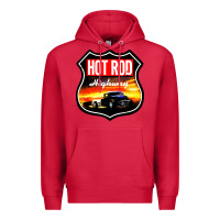 Cardinal HOT ROD GARAGE CAR Premium Hoodie - artisFamous