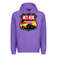 Purple HOT ROD GARAGE CAR Premium Hoodie - artisFamous