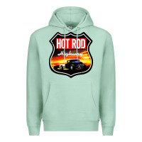 Seafoam HOT ROD GARAGE CAR Premium Hoodie - artisFamous