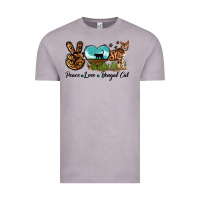 Vintage Zinc Peace Love Bengal Cat Vintage Tee - LillyAllenDesigns