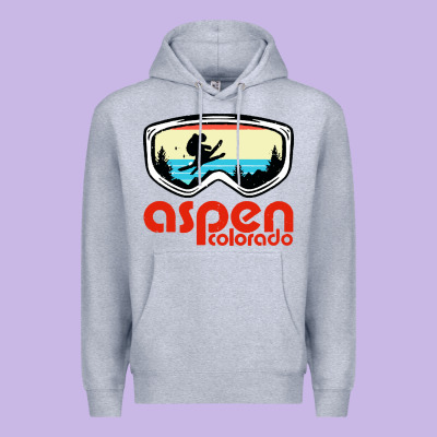 Aspen Colorado Ski Mountain Skiing Retro Vacation Premium Hoodie Designed By Artisfamous
