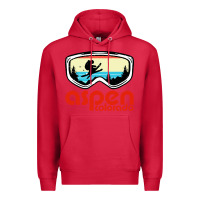 Cardinal aspen colorado ski mountain skiing retro vacation Premium Hoodie - artisFamous