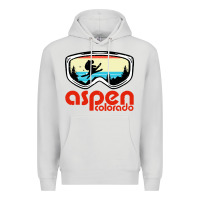 Dove Grey aspen colorado ski mountain skiing retro vacation Premium Hoodie - artisFamous