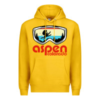 Lemon aspen colorado ski mountain skiing retro vacation Premium Hoodie - artisFamous