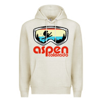 Oatmeal Heather aspen colorado ski mountain skiing retro vacation Premium Hoodie - artisFamous