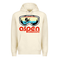 Sandshell aspen colorado ski mountain skiing retro vacation Premium Hoodie - artisFamous