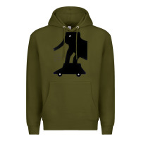 Army Green Elephant Black To Stand On Your Car Premium Hoodie - artisFamous