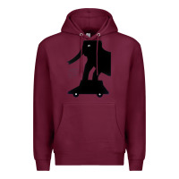 Burgundy Elephant Black To Stand On Your Car Premium Hoodie - artisFamous