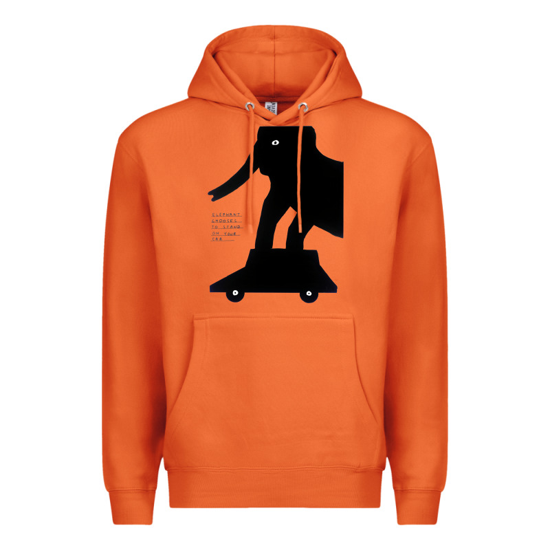 Elephant Black To Stand On Your Car Premium Hoodie by artisFamous | Teevron