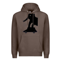 Coffee Elephant Black To Stand On Your Car Premium Hoodie - artisFamous