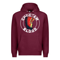 Burgundy choctaw blood Premium Hoodie - artisFamous