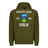 Army Green university college dublin Premium Hoodie - artisFamous