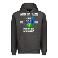 Charcoal Heather university college dublin Premium Hoodie - artisFamous