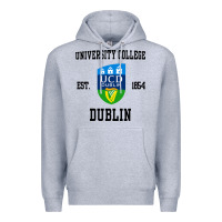 Heather Grey university college dublin Premium Hoodie - artisFamous